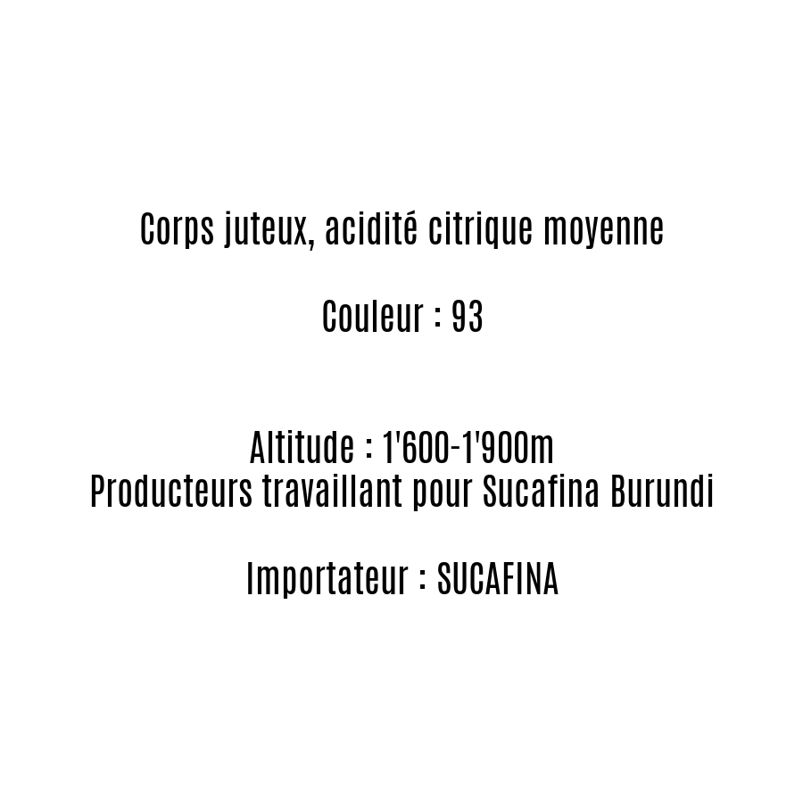TURACO - Burundi - Espresso