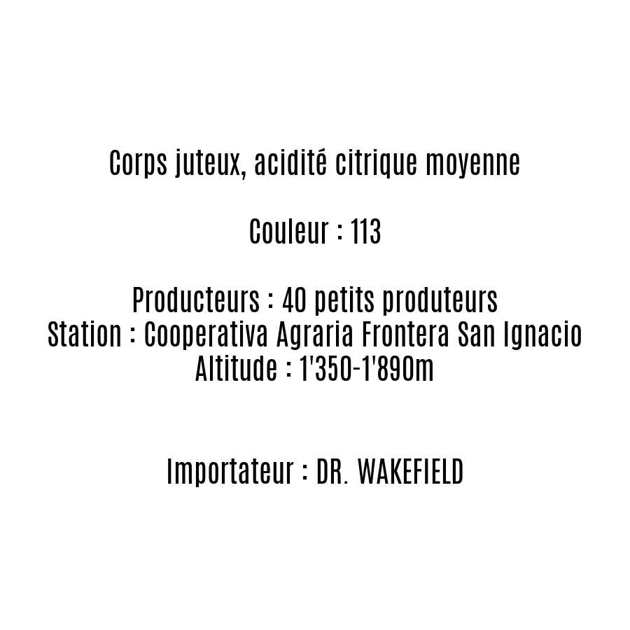 SAN IGNACIO - Pérou - Filtre